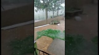 Granizo hoje a tarde em Itaguaçu