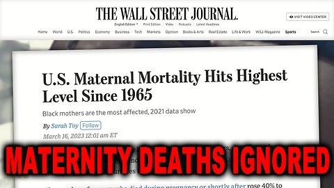 IS A SPIKE IN MATERNAL MORTALITY CONNECTED TO THE CDC?