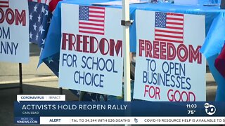 Activists hold 'Reopen Rally' in Carlsbad