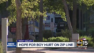 Boy hurt in zip line accident in the West Valley