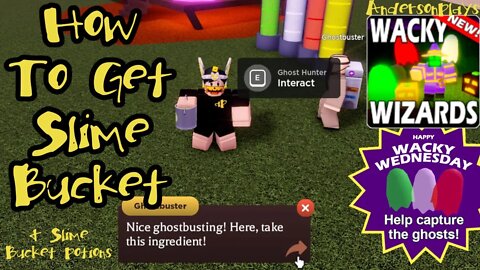 AndersonPlays Roblox Wacky Wizards 👻GHOST👻 - How to Get Slime Bucket + Slime Bucket Potions