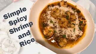 Simple Spicy Shrimp and Rice Dish. Cajun Cooking and Recipes Made Easy. 30 Minute Meal Idea