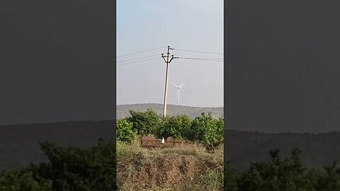 Beautiful windmill video on my way to Muddanur to Pulivendula,#shorts,#tourvlog,#windmill,#nature