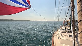 Sailing to Boyne City on Lake Charlevoix in June, '23