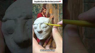 Sculpting JESUS ✝️🖼️#shorts #jesus #christianity #viral #art