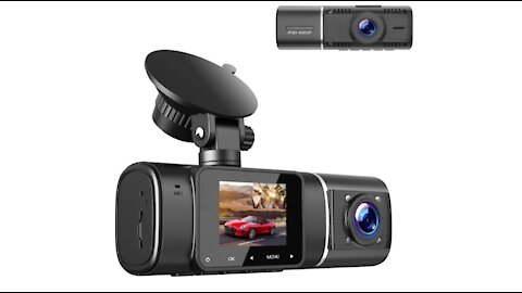2021 Upgrade | TOGUARD Dual Dash Cam FHD 1080P+1080P Front Inside Cabin Car Camera Driving Recorder