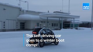 This self-driving car has to go to a winter boot camp!