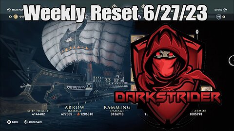 Assassin's Creed Odyssey- Weekly Reset 6/27/23