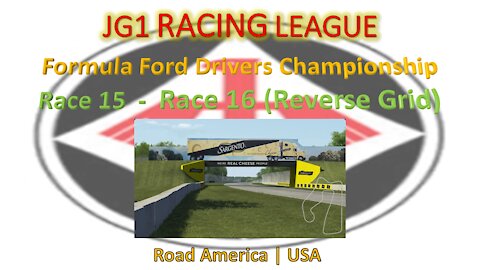 Race 15 - 16 | JG1 Racing League | Formula Ford Drivers Championship | Road America | USA