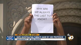 Students protest alleged threats made by USD professor