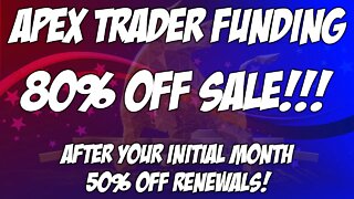 APEX Trader Funding 4th of July 80% Off Special