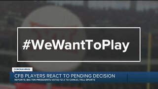 CFB players react to pending Big Ten decision