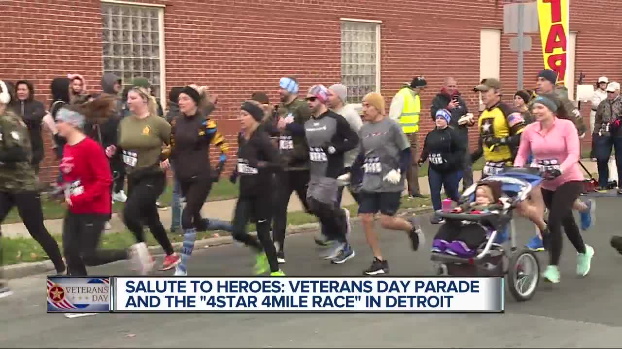 Veterans Day parade and the "4Star 4Mile race" in Detroit