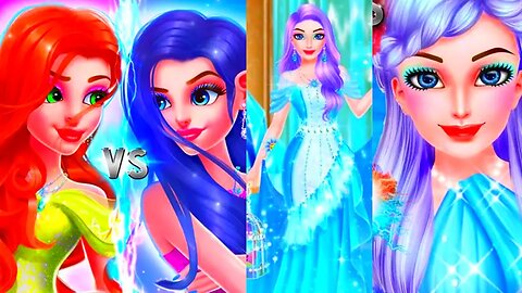 Ice vs fire princess makeup/ice princess makeup/girl games/new game 2023 @TLPLAYZYT