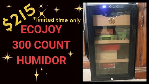 ECOJOY48L Electric Humidor, 300 Capacity Large Cooler Humidor Cabinet | #leemack912 (S08 E93)