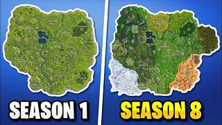 Evolution of the Entire Fortnite Island (Season 1 - 8)! How the Fortnite Battle Royale Map Evolved!