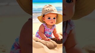 Cute Baby On Beach 3 #shorts