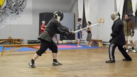 HEMA Longsword fighting with some great exchanges!
