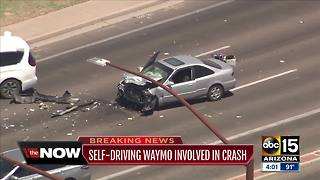 Self-driving Waymo involved in crash in Chandler