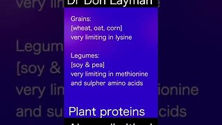 Dr Don Layman ||| NEED 9 AMINO ACIDS to stimulate mTOR...Plant proteins are always limiting #shorts