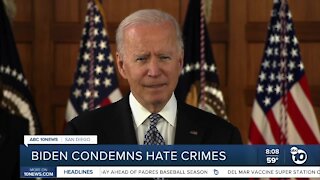 Biden condemns hate crimes