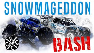 Traxxas X-maxx and Losi DBXL-E Snowmageddon Bash!