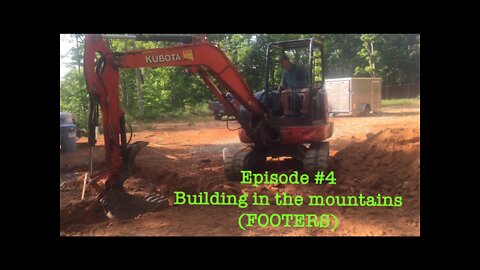 #4 Digging and pouring footers for the pool house.