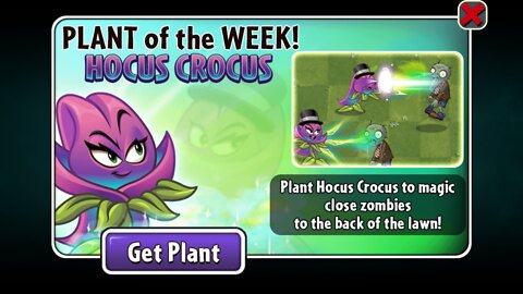 Plants vs Zombies 2 - Epic Quest - Seedium Plant Showcase - Hocus Crocus - September 2022