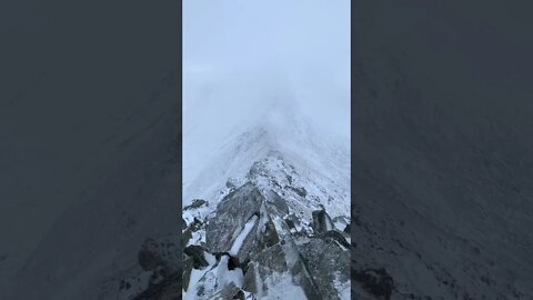 Icy ascent of Swirral Edge, Helvellyn