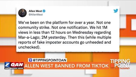 Tipping Point - Allen West Banned From TikTok