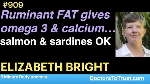 ELIZABETH BRIGHT e | Ruminant FAT gives omega 3 & calcium…salmon & sardines OK