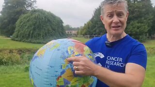 Steve Lewis-Brammer is cycling halfway round the world for Cancer Research UK