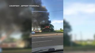 Fire crews battle blaze at Cols Place in Madison Heights