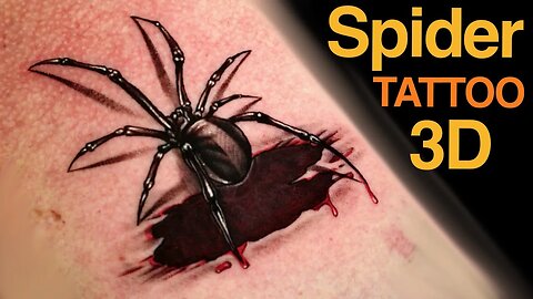 3D Spider Tattoo - Timelapse