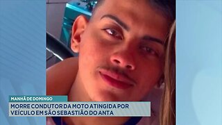 Manhã de Domingo: Morre condutor da moto atingida por veículo em São Sebastião do Anta.