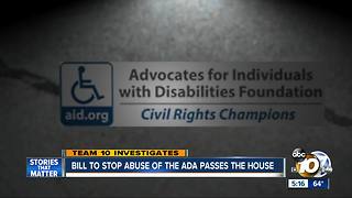 Bill to stop abuse of the ADA passes the House