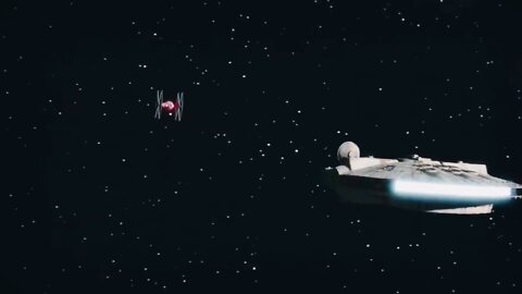 Star Wars Episode IV - Recreated Scene: The Millennium Falcon is pulled aboard the Death Star
