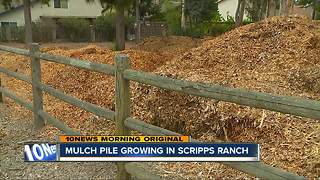Mulch pile continues to grow in Scripps Ranch