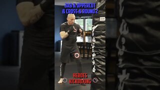 Heroes Training Center | Kickboxing & MMA "How To Double Up" Jab & Uppercut & Cross & Round 2#Shorts