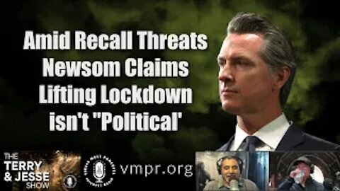 29 Jan 2021 Amid Recall Threats Newsom Claims Lifting Lockdown isn't "Political'