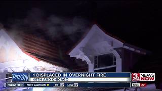 One displaced in overnight fire