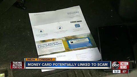 Money card potentially linked to scam