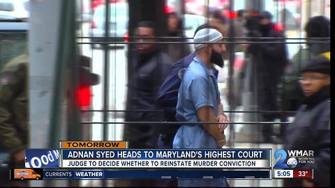 MD's highest court will hear arguments in Syed case