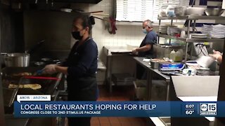 Local restaurants hoping for help from Congress