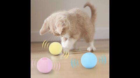 Smart Cat Toys Interactive Ball Catnip Cat Training Toy Pet Playing Ball Pet Squeaky
