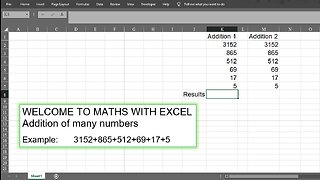 How to Add Many Numbers in Excel