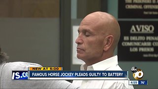 Famous horse jockey pleads guilty to battery