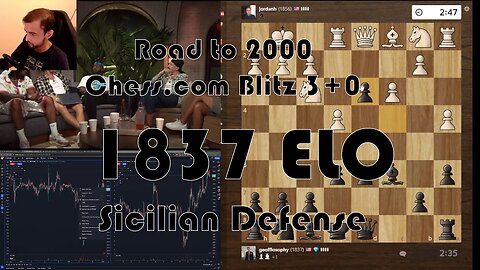 Road to 2000 #274 - 1837 ELO - Chess.com Blitz 3+0 - Sicilian Defense