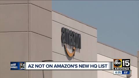 Arizona not included on Amazon's new headquarters list