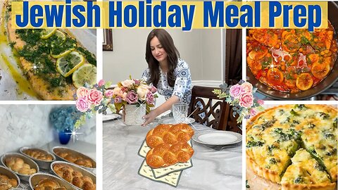Jewish Holiday Meal Prep With Me || Moroccan Fish Recipe || Mustard Salmon Recipe || Dips
